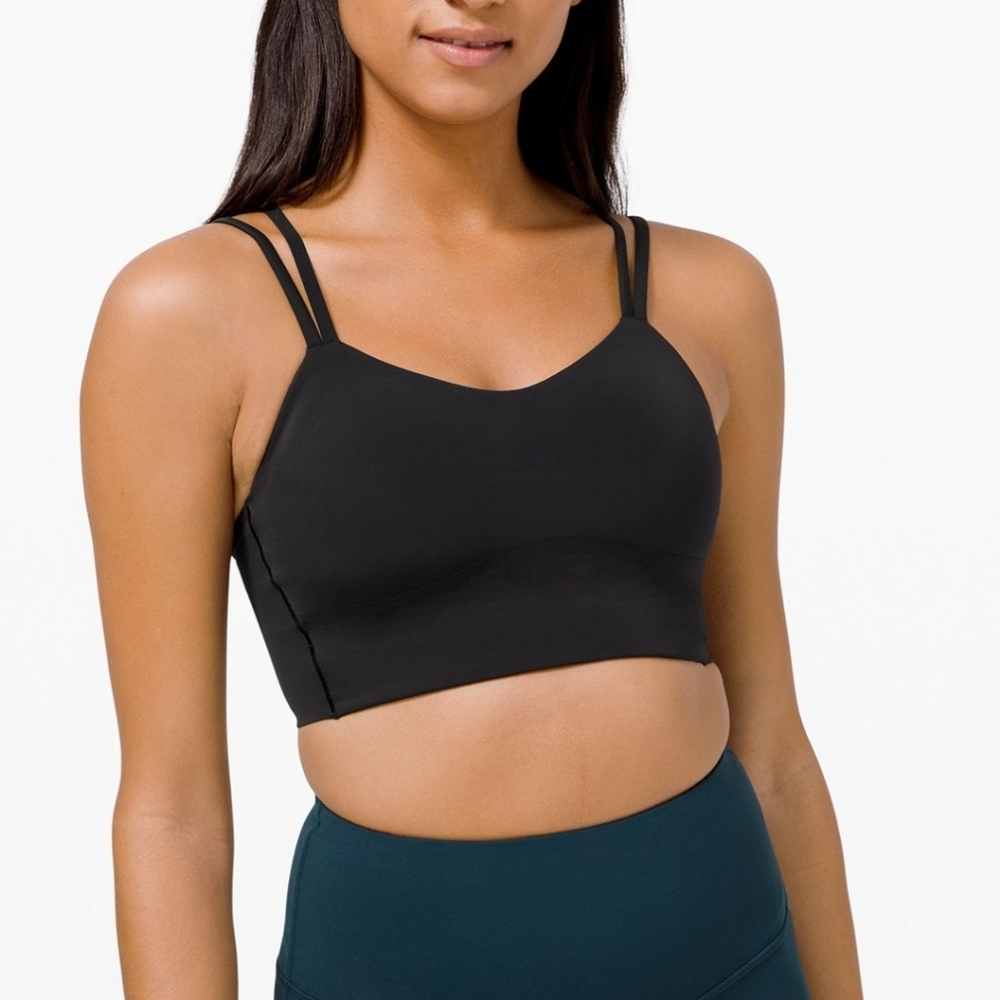 Lululemon Black Like a cloud longline size 4 NWOT